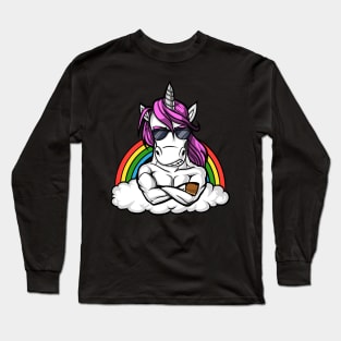 Unicorn Bodybuilder Long Sleeve T-Shirt